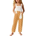 thumbnail image 2 of Toddler Kids Girls Boys Ice Cream Rompers Fashion Casual Loose Fit Long Sleeve Romper With Pockets And Ice Print Jumpsuit Cute Outfits 5-6 Years, 2 of 5