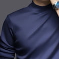 thumbnail image 5 of Men Top Spring Autumn Men Top Neck Protecting Half-high Collar Slim Fit Stretchy Long Sleeves Pullover Sweatshirt for Home Sports Gym Street Wear, 5 of 6