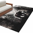thumbnail image 2 of 3x5 Washable Area Rug, Brown Bear Non-Slip Rectangle Rug for Living Room Bedroom, Black Bear Forest Animal Modern Art Vintage Indoor Low Pile Floor Mat for Home Decor, 2 of 9