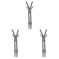 thumbnail image 1 of Corbatas doradas Qarigey Bolo de moda estadounidense Corbata de collar de estilo occidental ajustable, 1 of 6