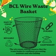 thumbnail image 6 of Wire Mesh Round Waste Lightweight Can Open Top Wastebasket Recycling Desk School Garbage Cans Home & Custom Storage 18 Bag Liners 33 5 Can Bags 12-16 Bags Mini Bags 2 Extra Large Bag Small Bags 3, 6 of 7