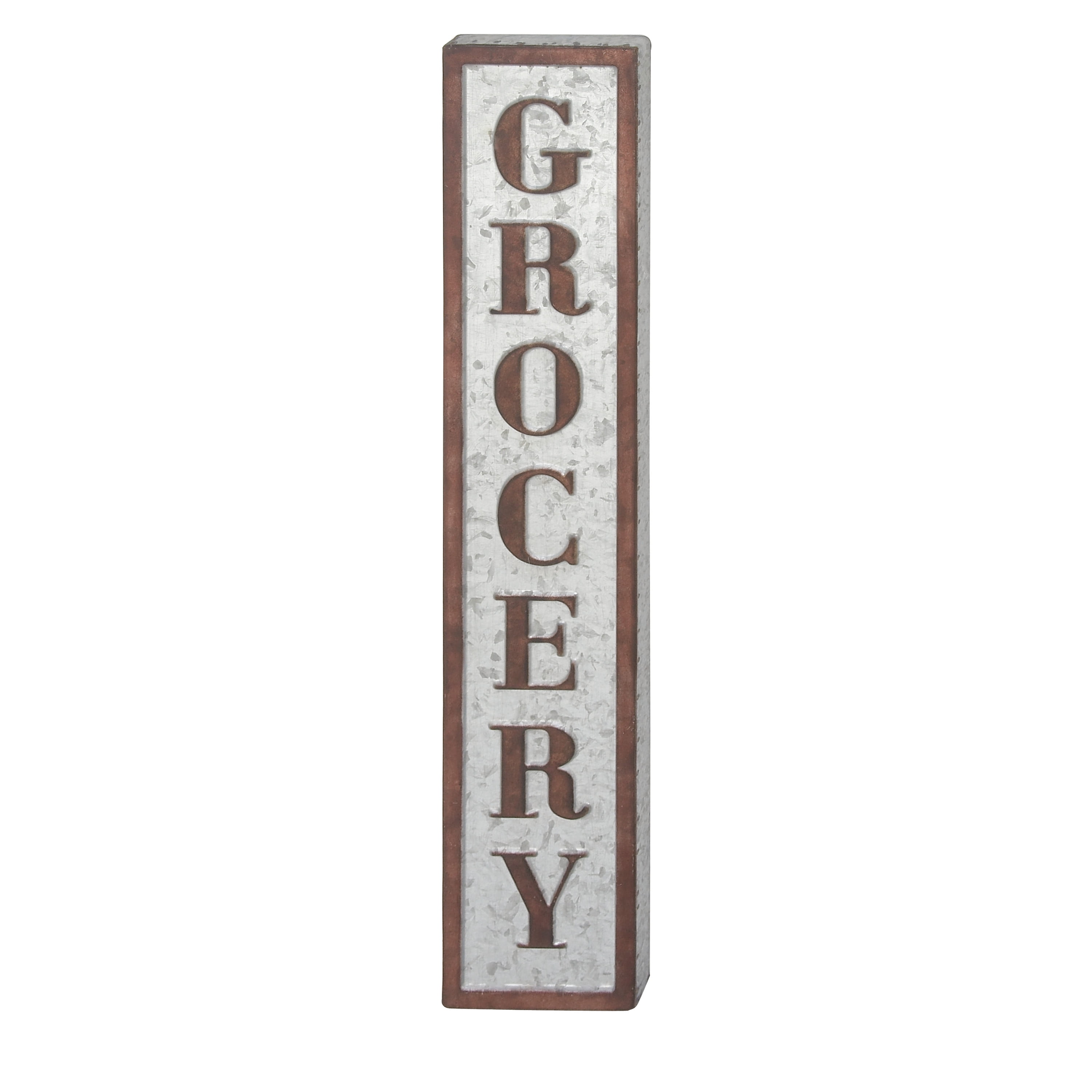 DecMode Indoor Brown Metal Farmhouse Sign Wall Decor
