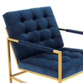 thumbnail image 3 of TOV Furniture Van Midnight Blue Velvet Upholstered Accent Chair, 3 of 6