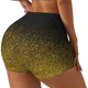 thumbnail image 1 of Fotbe Gold Glitter Gradient Shorts Sin Costuras – Shorts Deportivos de Cintura Alta para Mujer, Elásticos para Gimnasio, Yoga, Running o Ciclismo-Large, 1 of 8