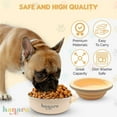 thumbnail image 5 of HANARA 2-in-1 Insulated Stainless Steel Dog Bowl with Extra Collapsible Lid and Handle for Dog Cat Pet | Non Slip Rubber Bottom | Portable, Great for Indoor, Outdoor| 30 OZ (Plus 20 oz) (Beige), 5 of 8