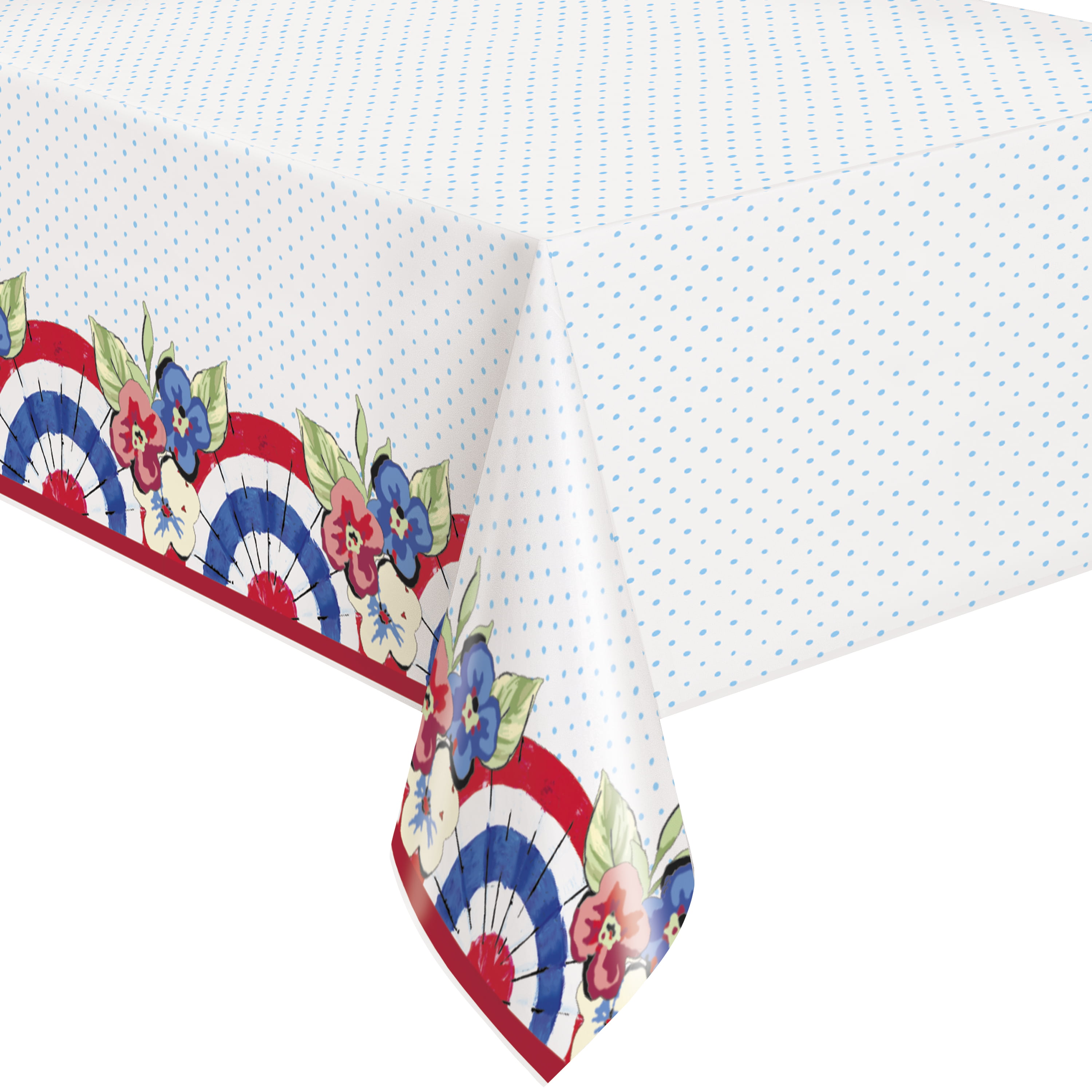Details about    Patriotic Americana 4th Of July Red White Blue Plastic Table Cover 54 x 108 