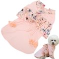 thumbnail image 4 of Dog Cheongsam Satin Clothes Chinese Style Summer Dress Comfortable Skin Friendly for Weddings and Holiday Parties ANGGREK Otros, 4 of 8
