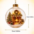 thumbnail image 5 of PLPPYFS Glowing Christmas Diorama Ornament, Light‑Up Mini Holiday Scene 3.54In, Christmas Hanging Diorama Ornament with Warm LED Light, Festive Keepsake for Tree, Mantel & Christmas Party Decor, 5 of 6