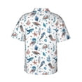 thumbnail image 3 of Balery Undersea Animals Print Men's Hawaiian Shirts Short Sleeve Beach Shirt Relaxed Fit Vacation Button Down Shirts-, 3 of 9