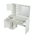 thumbnail image 2 of Makeup Vanity Desk with Lights Dressing Table with Mirror for Bedroom, 2 of 8