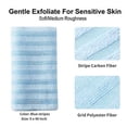 thumbnail image 6 of Lksixu Exfoliating Washcloth Towel, 40 inch Long Loofah Wash Sponge Exfoliating Body Scrubber Washer Back Exfoliator for Shower, Soft and Rough Texture Bath Wash Cloth for Senstive and Rough Skin, 6 of 9