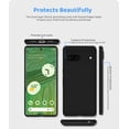thumbnail image 3 of HAHDAXIA Designed for Google Pixel 7 Case, Silicone Soft Slim Fit, Shock Absorption [Ultimate Silky Touch] [Anti-Scratch] 360°Full-Body Protection, Case Cover for Pixel 7 5G 6.3\u201d - Blac, 3 of 7