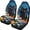 Black Cat Floral Pattern, variant on XYZCANDO 2 pcs Car Seat Covers for Driver Seat Car Front Seat Covers Easy Install Elastic, Truck Sedan Vehicle Automotive Seat Cushion Covers, Turtle Floral Design