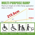 thumbnail image 7 of 5FT Portable Wheelchair Ramp ,800 LBS Capacity Folding Aluminum Threshold Ramp with Anti-Slip Surface, Mobility Access Handicap Ramp for Home Steps, Doorway, Stairs, Doorways, 7 of 7