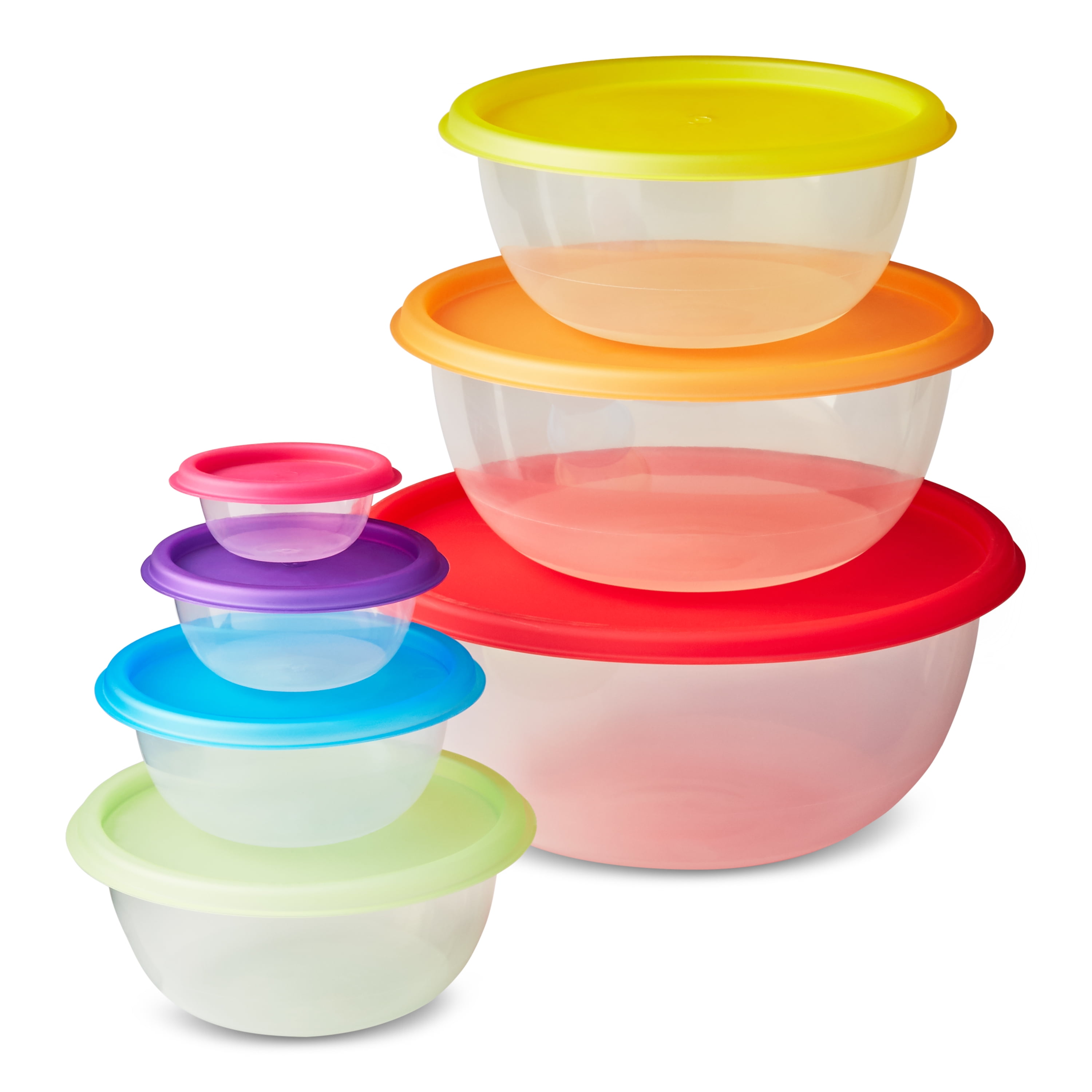 Mainstays 14 Piece Rainbow Food Storage Containers with Lids