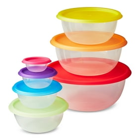 Mainstays Round Food Storage Containers with Lids, 14 Pieces