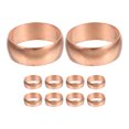 thumbnail image 2 of 10pcs Copper Crimp Rings For Oil Pipes Pipelines Accessory Industrial Pipe Connections Pex Copper Crimp Rings Hose Sealing Copper Crimp, 2 of 5