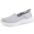 thumbnail image 1 of Zapatillas de deporte de punto para mujer zapatos casuales para caminar mocasines planos de malla zapatos de primavera y verano, 1 of 9