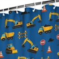 thumbnail image 3 of Cartoon Construction Vehicles Traffic Signs Shower Curtain 84"x72" ,Bathroom Decorative Shower Curtains Set with 12 Hooks,Modern Waterproof Washable Shower Curtain, 3 of 6