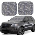 thumbnail image 1 of Wukai Daisies Flowers Car Front Windshield Sun Shade,Sun Visor Shield Block Automotive Interior Protector Blocks UV Rays-Large, 1 of 6