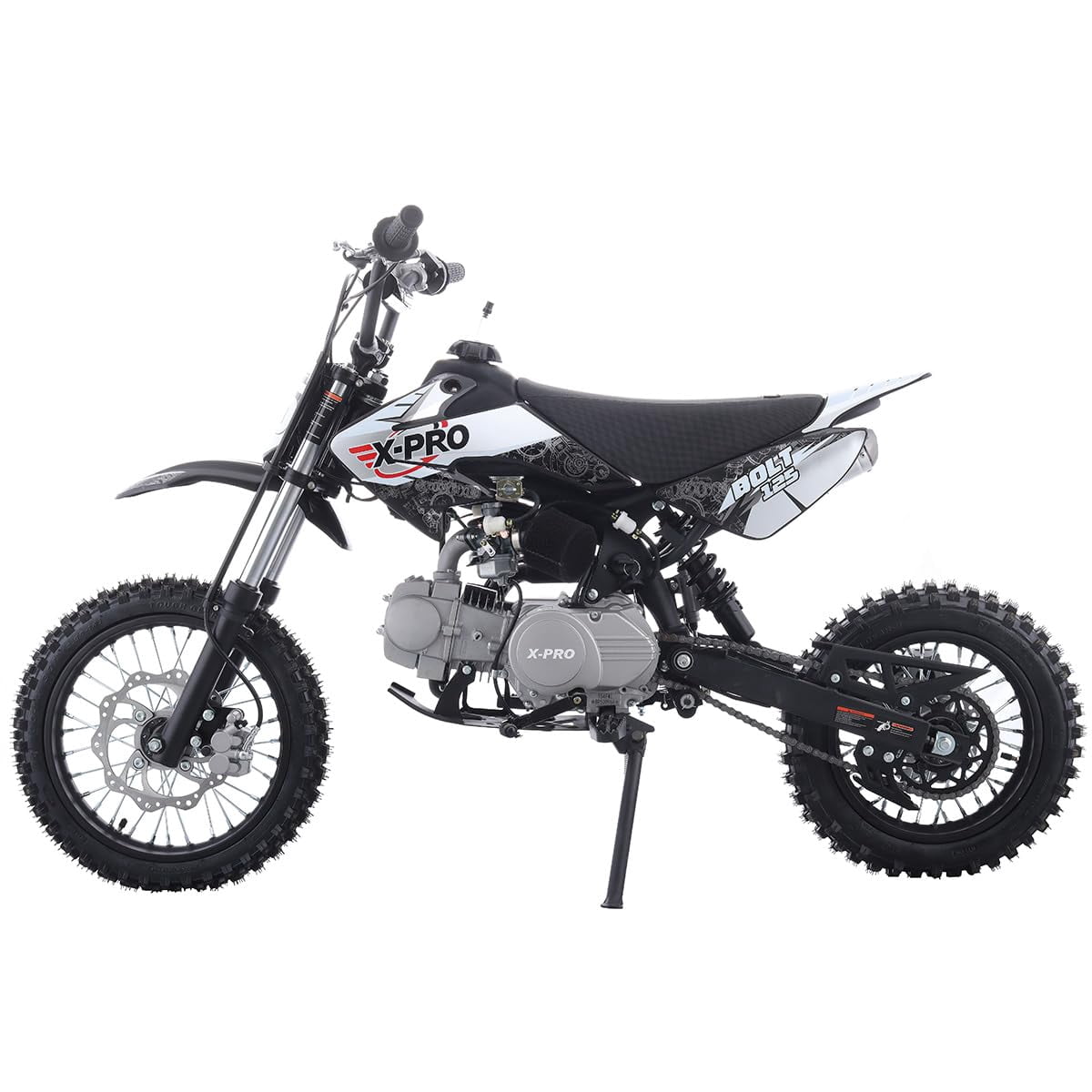 X-Pro Brand New Bolt 125cc Gas Pit Dirt Bike, 4-Speed Manual