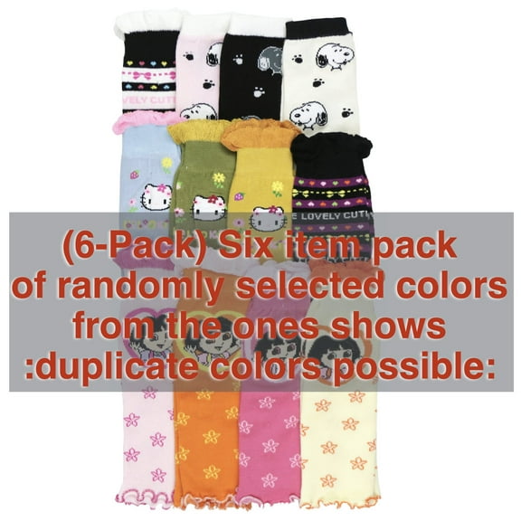 ToBeInStyle Packs of 6Leg Warmers Leggings Kneepads Girls Baby Crawling Socks - 0-18