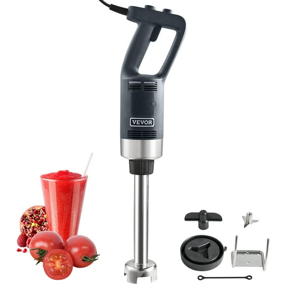 VEVOR Commercial Immersion Blender,750W 12" Heavy Duty Hand Mixer, Variable Speed Kitchen Stick Mixer with 304 Stainless Steel Blade, Multi-Purpose Portable Mixer for Soup, Smoothie, Puree, Baby Food