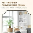 thumbnail image 5 of ANDY STAR 24x40 Inch Brushed Nickel Rectangle Bathroom Mirror, Scalloped Bathroom Mirror, Silver BathroomVanity Mirror, Modern Designed Mirror in Stainless Steel (Horizontal/Vertical), 5 of 8