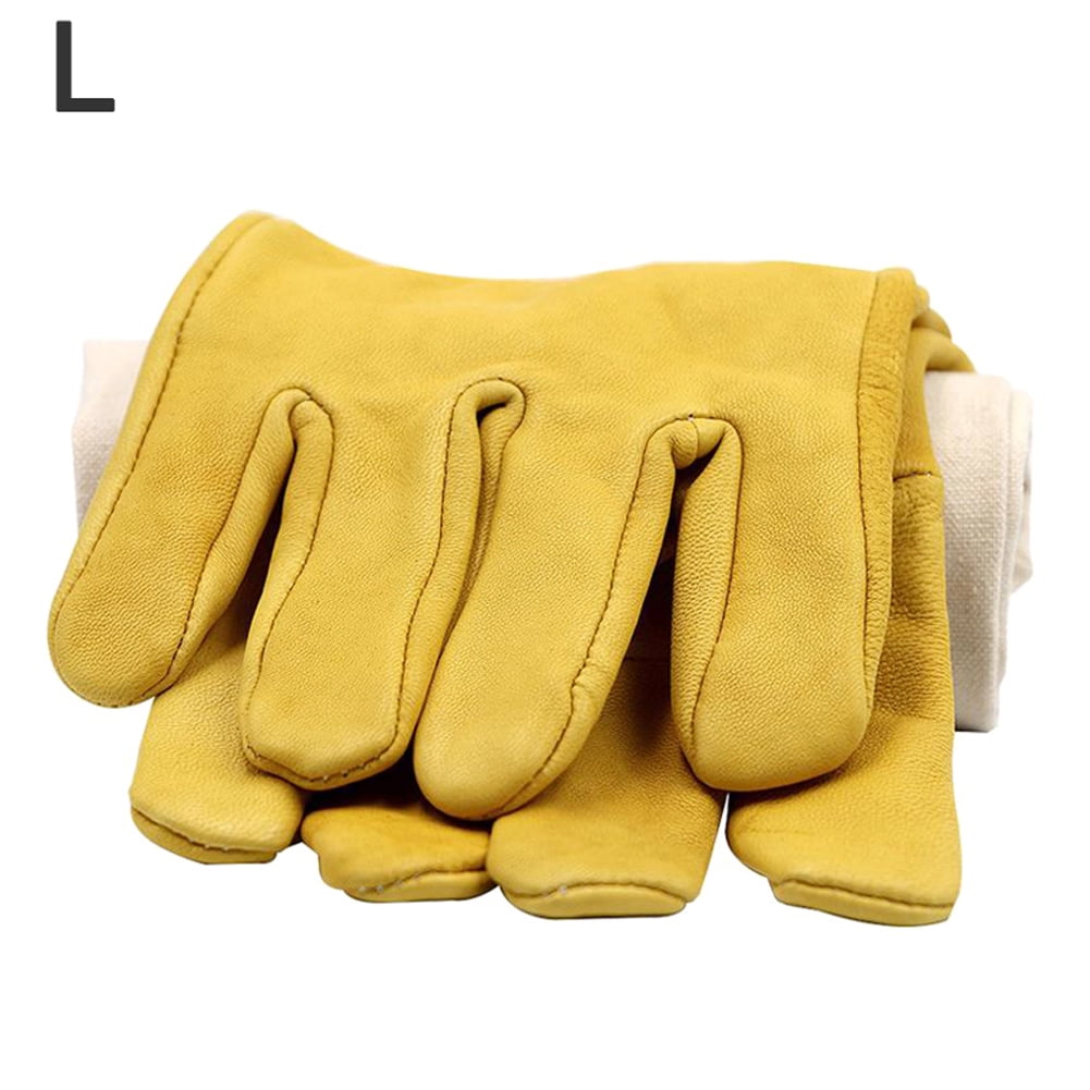 Beekeeping Gloves Leather Canvas Protective Apiarist Gadgets Bee Supplies CF 