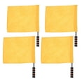 thumbnail image 1 of CIMAXIC 4pcs Track and Field Events Referee Flag Match Stainless Steel Pole Command Flag Hand Signal Flags (Yellow),17.72"X13.78"X1.18", 1 of 5