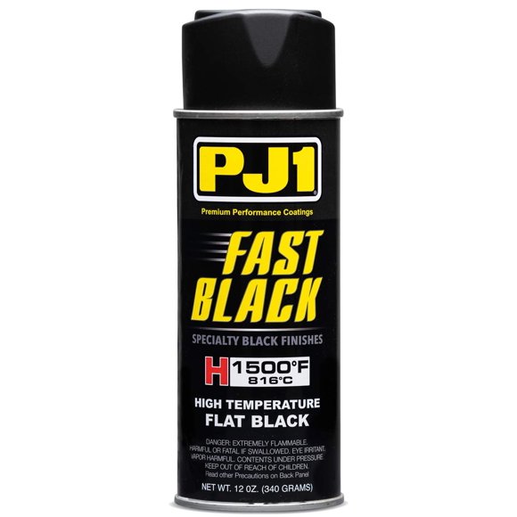 PJ1 Peinture en Aérosol à Haute Température, Noir Plat, 16 Hits (Aérosol), 12 oz