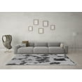thumbnail image 3 of Ahgly Company Indoor Round Abstract Gray Modern Area Rugs, 6' Round, 3 of 4
