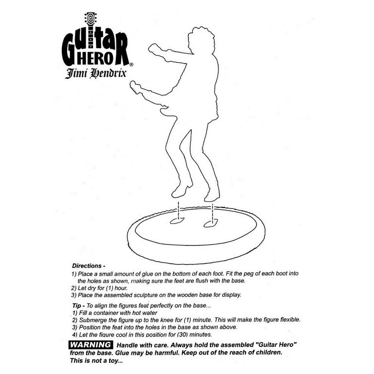 Jimi Hendrix 2006 Knucklebonz Rock Iconz Guitar Hero