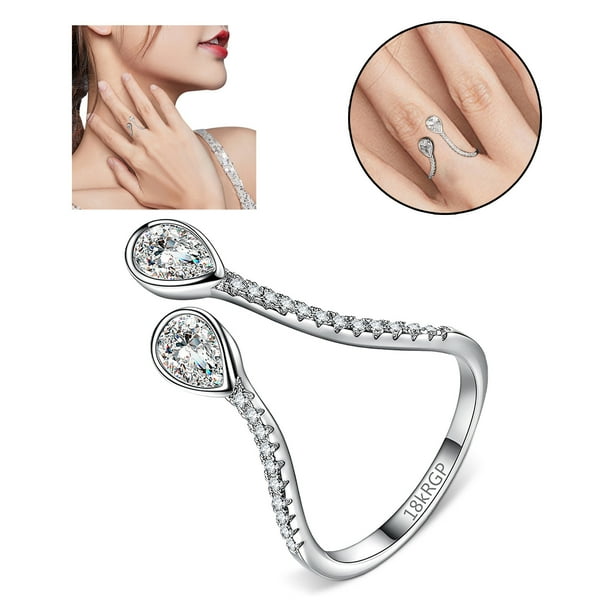 Anillos para mujer, regalos para mujer, joyería de moda para mujer, diamante azul, joyería para mujer, regalo, pulsera
