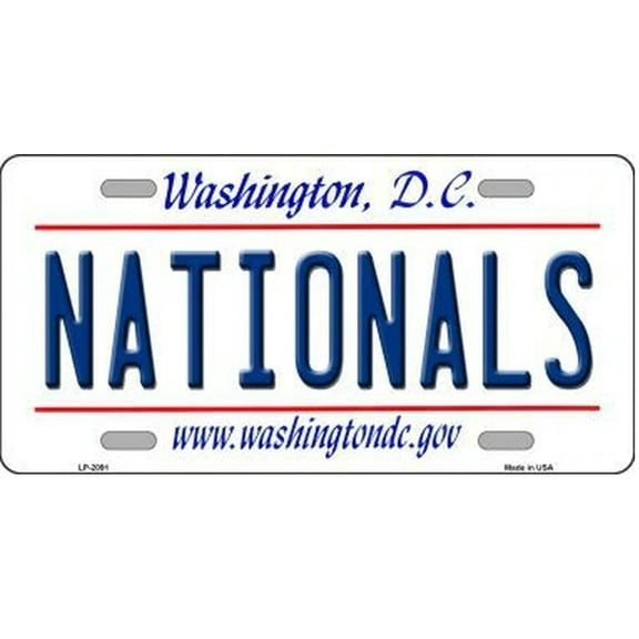 Nationals Washington DC Novelty License Plate