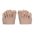 thumbnail image 1 of lionlar Practice Fake Foot Model Art Training Realistic Half Foot Flexible with Toes Dark Skin Color, 1 of 9