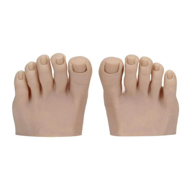 lionlar Practice Fake Foot Model Art Training Realistic Half Foot Flexible with Toes Dark Skin Color