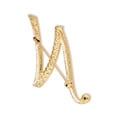 thumbnail image 2 of Bling Jewelry Womens Large Statement ABC Crystal Letters Initial  Lapel Pin Brooch Gold Plated, 2 of 6