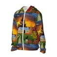 thumbnail image 2 of Gaeub Fall Village Scenery Men's and Women's UPF 50+ Long-Sleeved Sun Protection Clothing, Fishing Shirt Long Sleeve Zip - X-Large, 2 of 9