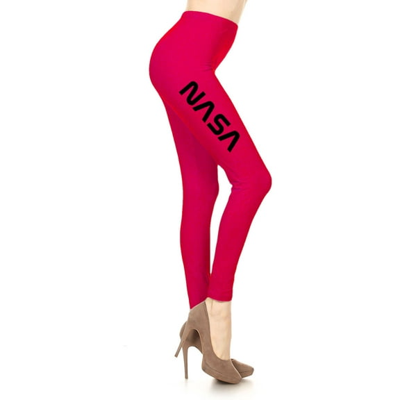 Women's NASA Letter Printed Leggings for Regular PLUS 3X5X