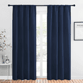 thumbnail image 4 of NICETOWN Navy Blackout Curtains Rod Pocket Curtain Panels Noise Reducted Curtains for Boy's Room 42x84 inch 2 Panels, 4 of 8