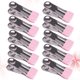 thumbnail image 1 of GAXIRE 10Ud Pinzas Cortaviento De Metal Rosa Para Ropa Con Mandíbulas Fuertes Y Material Duradero, 1 of 6