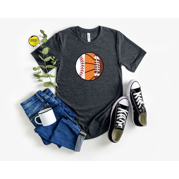 Baseball Basketball Football Shirt: Game Day Sports Tee Tshirt All Size S-5XL