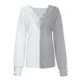thumbnail image 3 of Pull-over à Manches Longues en Tricot et Dentelle pour Femmes, 3 of 5