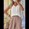 thumbnail image 4 of Camisetas de Sin Mangas para Mujer, Blusas Informales Holgadas con Cuello en V, Blusas Tipo Túnica, Blancas, Talla XL, 4 of 9