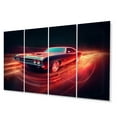 thumbnail image 2 of Designart "Muscle American Car Neon Vibrant Power" Neon Car Art Living Room Set, 2 of 5