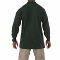 thumbnail image 2 of 5.11 Work Gear Men's Professional Long Sleeve Polo Shirt, Cotton Pique Knit, Reinforced Seams, L.E. Green, 2X-Large, Style 42056, 2 of 3