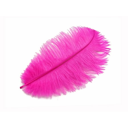 Pink Ostrich Feathers - 10 Pieces - 8-10