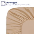 thumbnail image 5 of Subrtex Bed Sheets Wrinkle Resistant Premium Microfiber Deep Pocket Fitted Sheet, Khaki, Full, 5 of 7