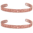 thumbnail image 1 of Pulsera magnética de cobre CooperWavs 2Pzas 15-18cm 8mm Cobre Texturizado Color: Cobre., 1 of 5